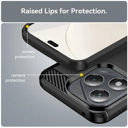 Case for Honor 400 Lite, Techsuit, Carbon, Black