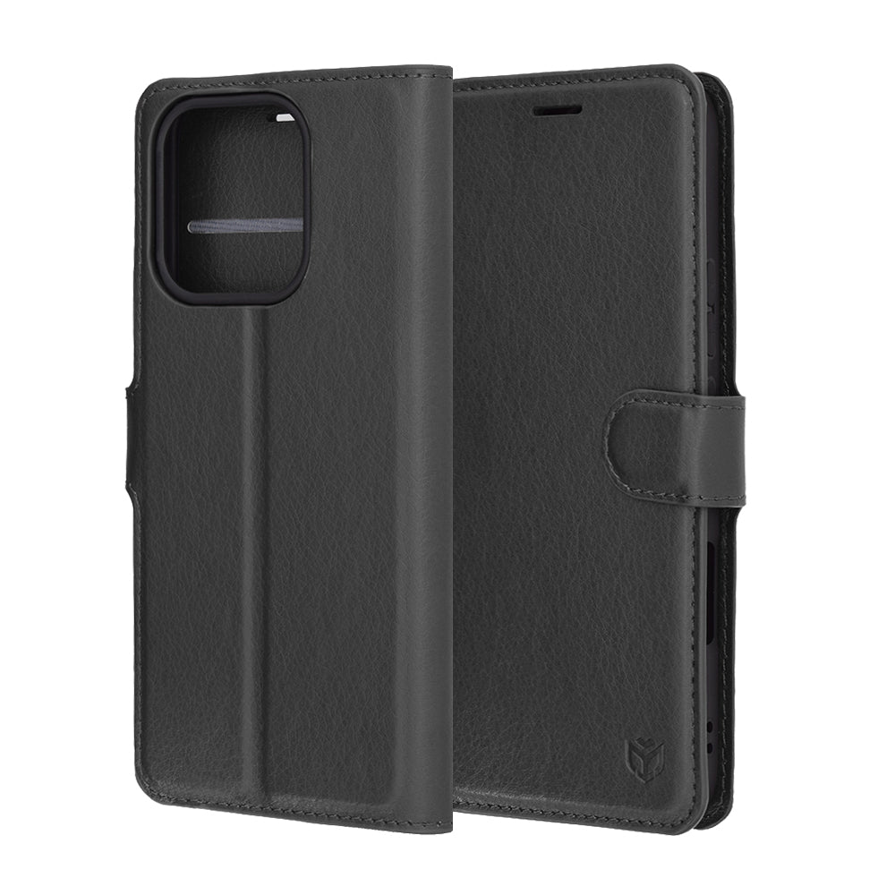 Case for Honor 400 Lite, Techsuit, Leather Folio, Black