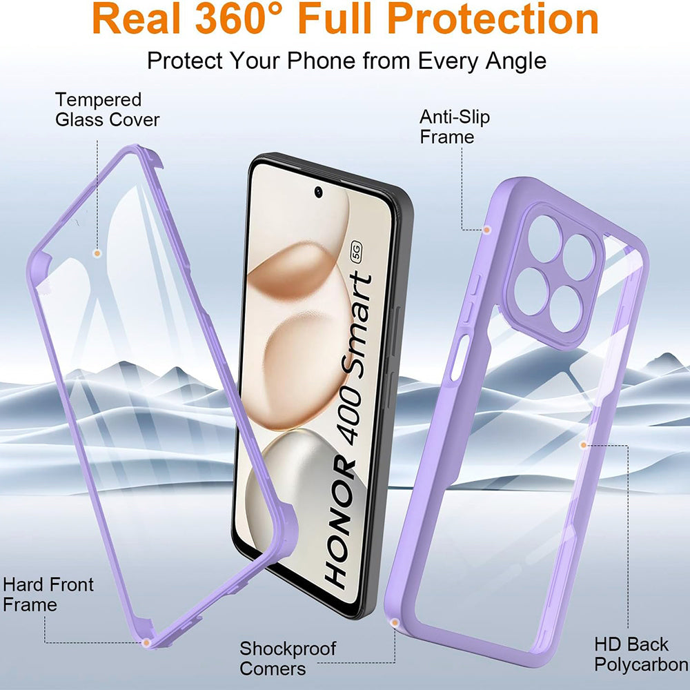 Case for Honor 400 Smart 4G / X7d 4G / 400 Smart 5G, Techsuit, ColorVerse 360, Purple