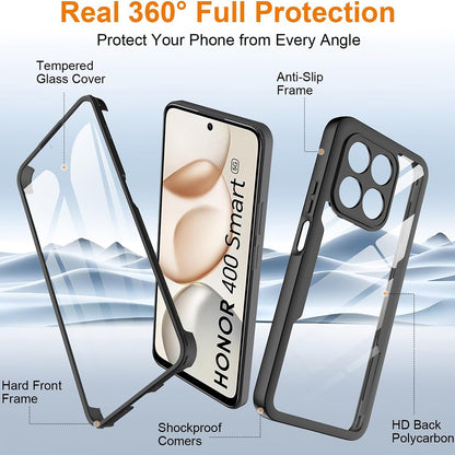 Case for Honor 400 Smart 4G / X7d 4G / 400 Smart 5G, Techsuit, ColorVerse 360, Black