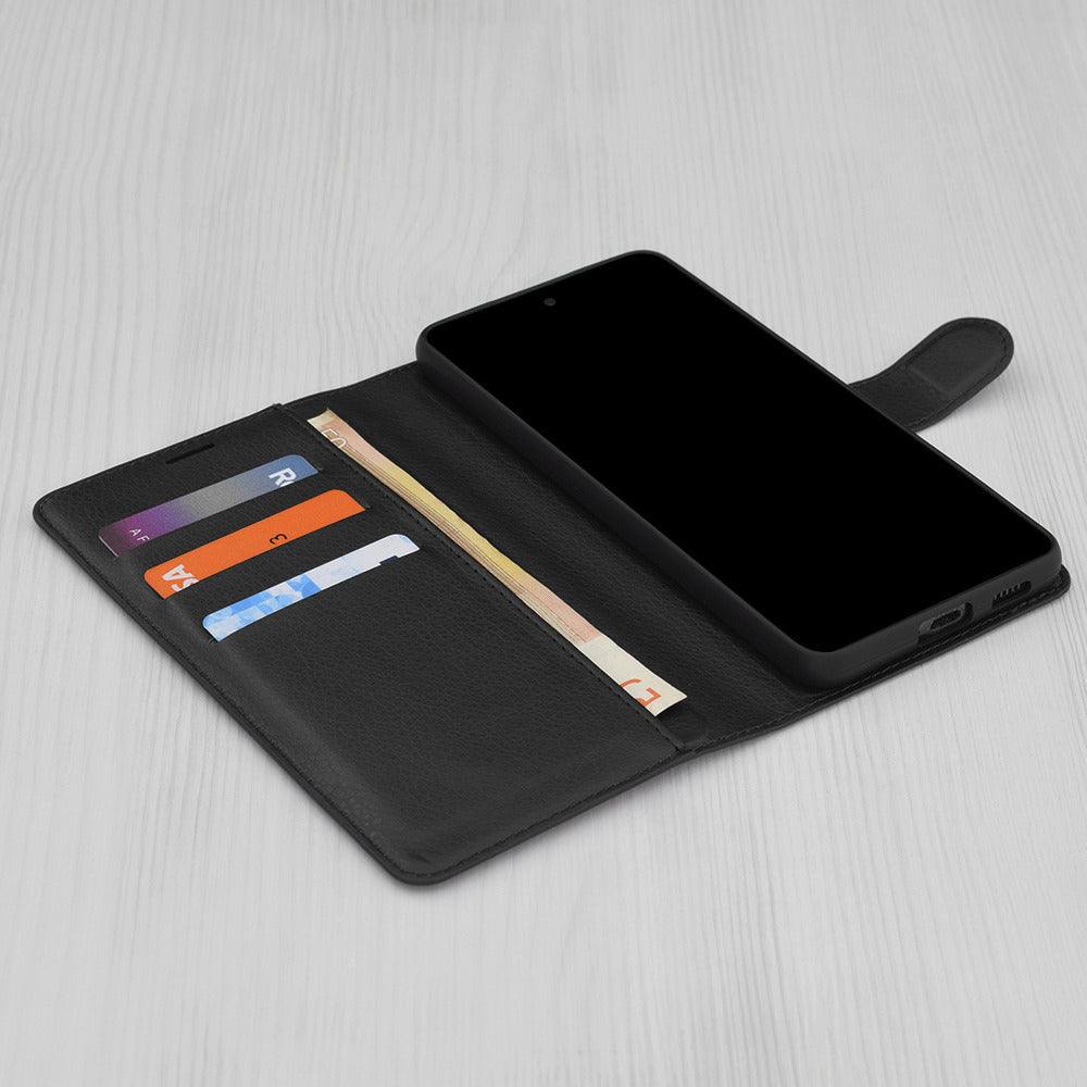 Case for Honor 400, Techsuit, Leather Folio, Black