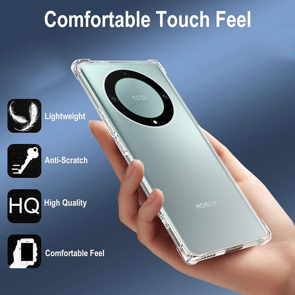 Case for Honor Magic5 Lite, Techsuit, Shockproof Clear, Transparent