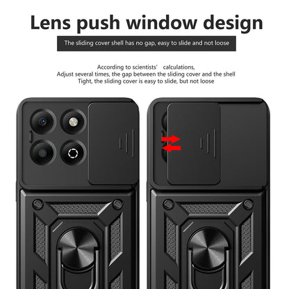 Case for Honor X6b, Techsuit, CamShield, Black