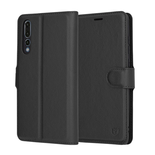 Case for Huawei P20 Pro, Techsuit, Leather Folio, Black