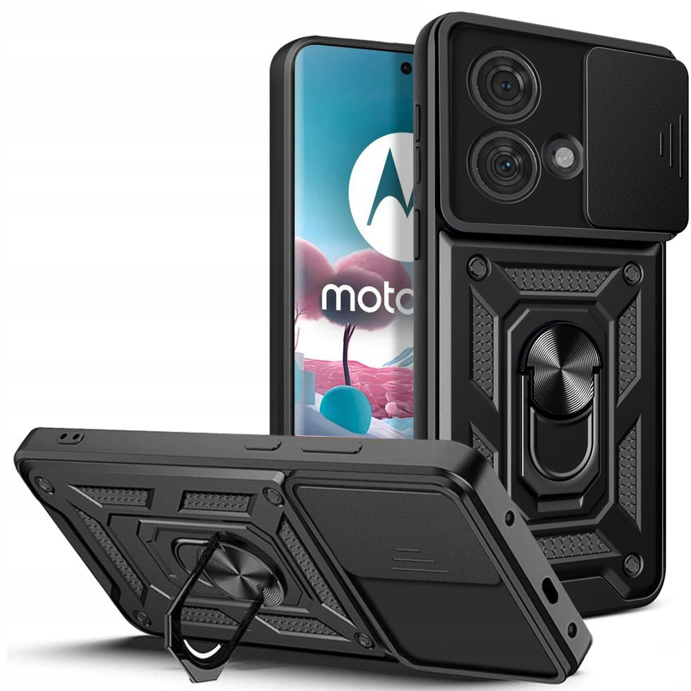 Case for Motorola Edge 40 Neo, Techsuit, CamShield, Black