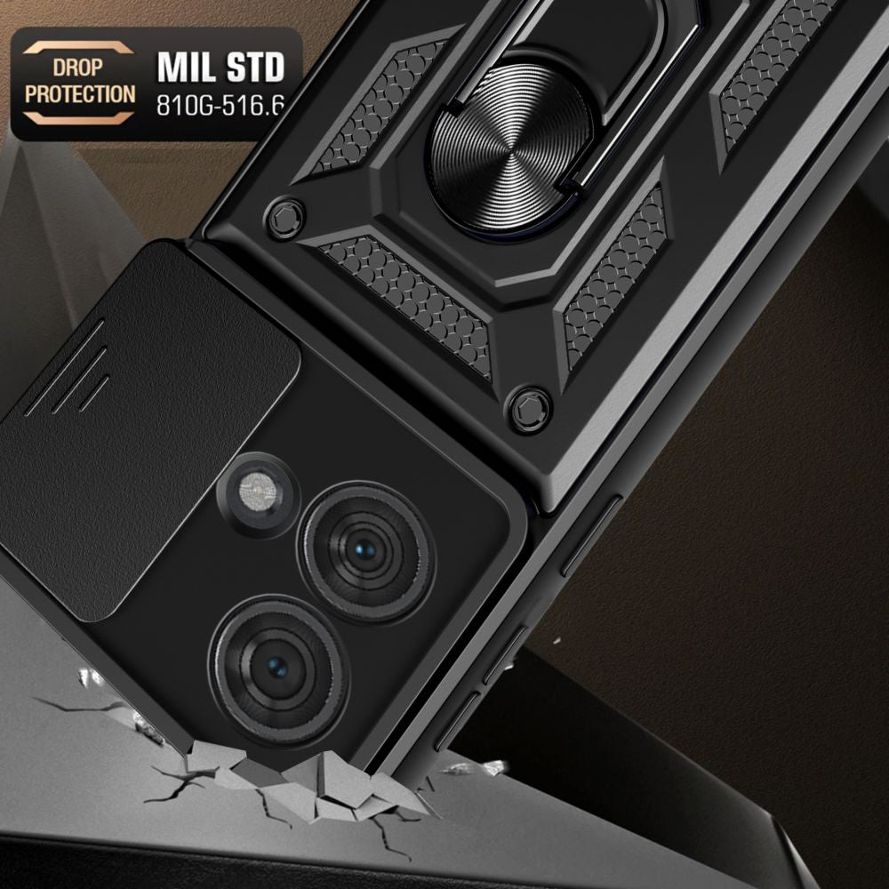 Case for Motorola Edge 40 Neo, Techsuit, CamShield, Black