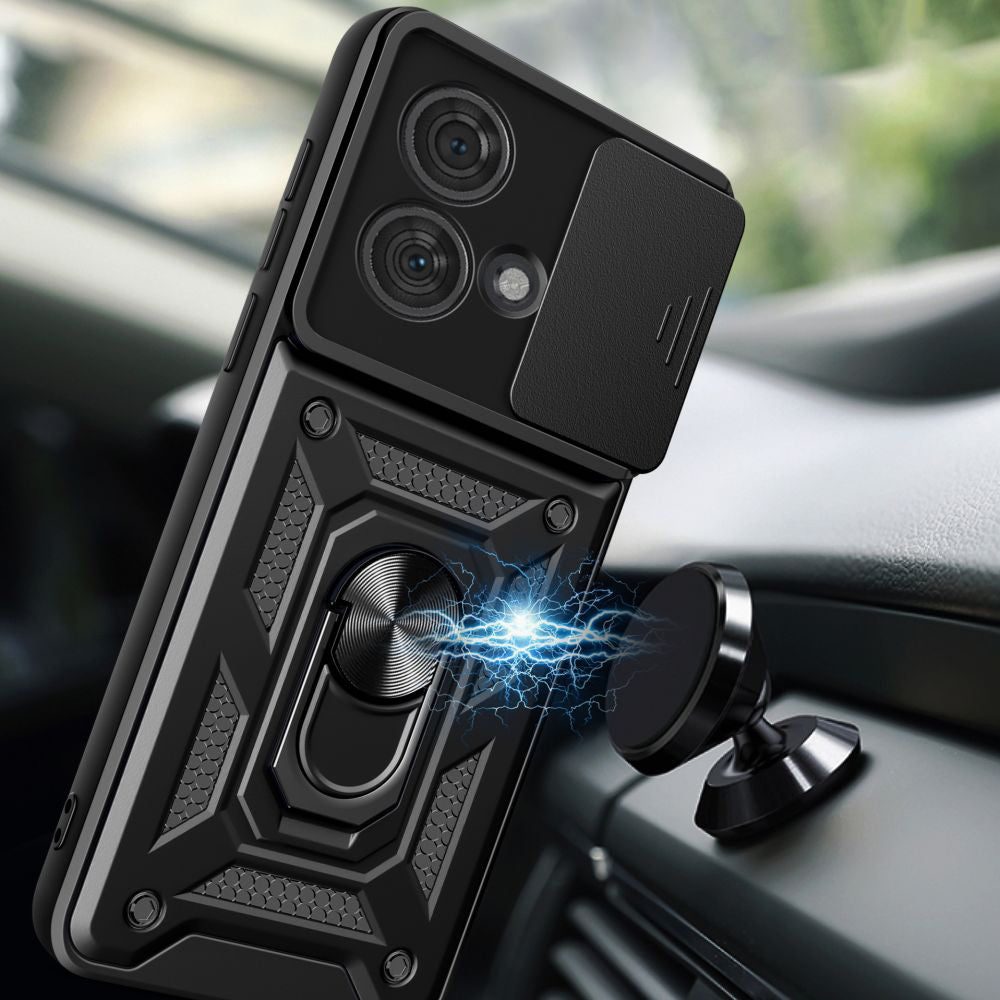 Case for Motorola Edge 40 Neo, Techsuit, CamShield, Black