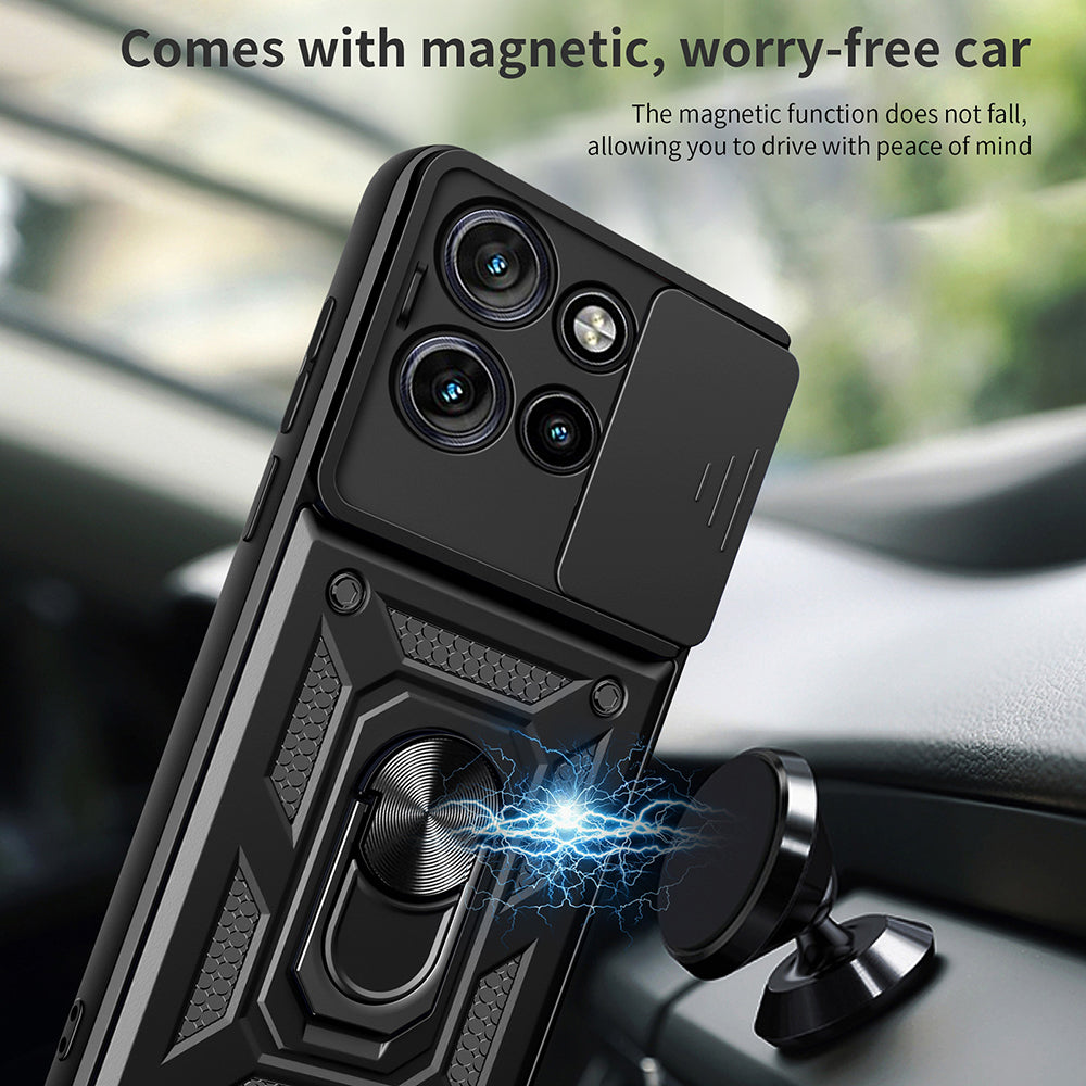 Case for Motorola Edge 50 Neo, Techsuit, CamShield, Black