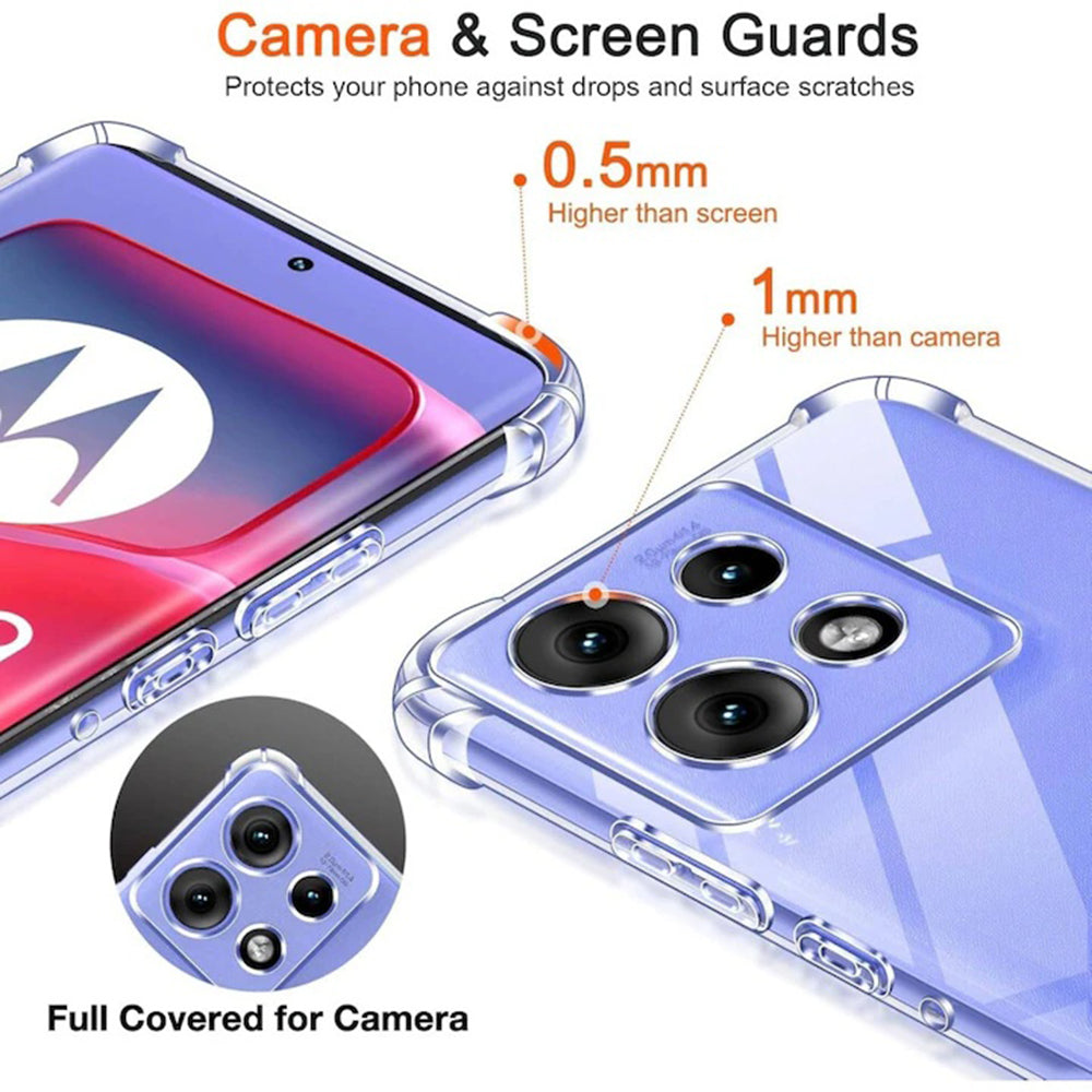 Case for Motorola Edge 50 Neo, Techsuit, Shockproof Clear, Transparent