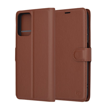 Case for Motorola Moto G45 / G34, Techsuit, Leather Folio, Brown