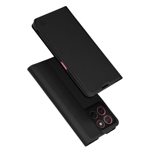 Case for Motorola Moto G67 Power / G57 Power, Techsuit, Magskin Book, Black