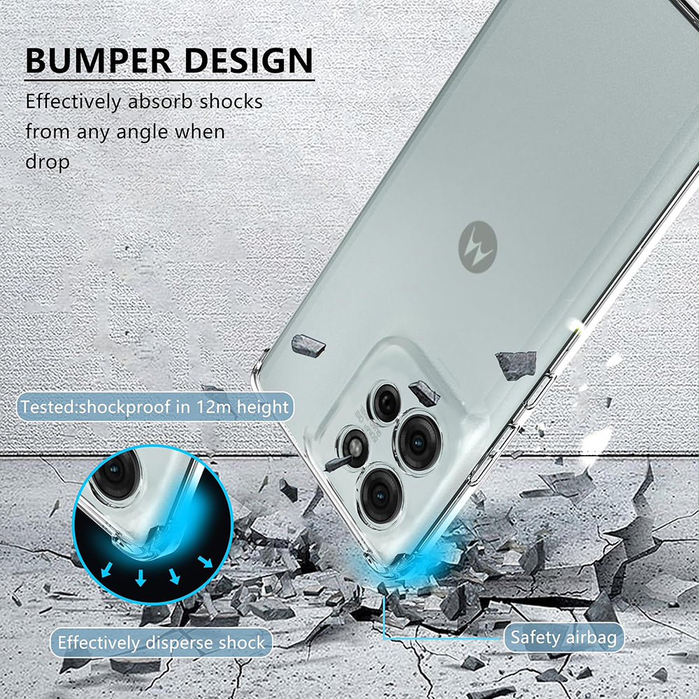 Case for Motorola Moto G75, Techsuit, Shockproof Clear, Transparent