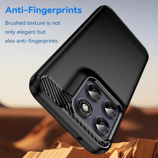 Case for Motorola Moto G77 / G67, Techsuit, Carbon, Black