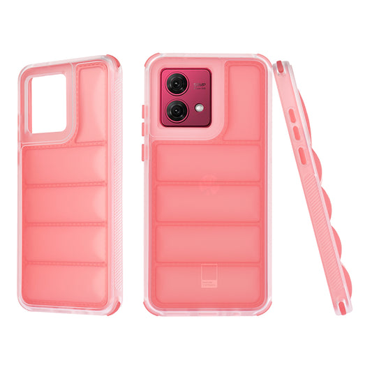 Case for Motorola Moto G84, Techsuit, Wave Shield, Red