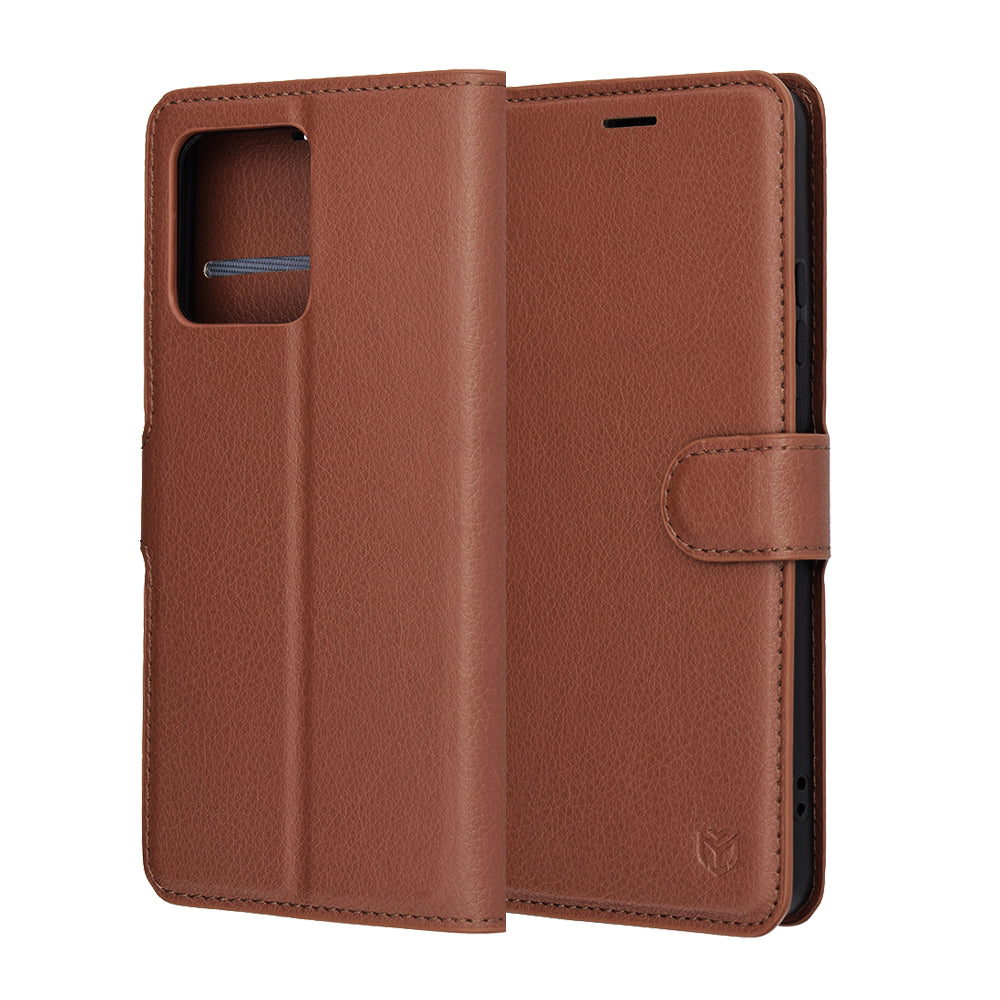 Case for Motorola Moto G86, Techsuit, Leather Folio, Brown