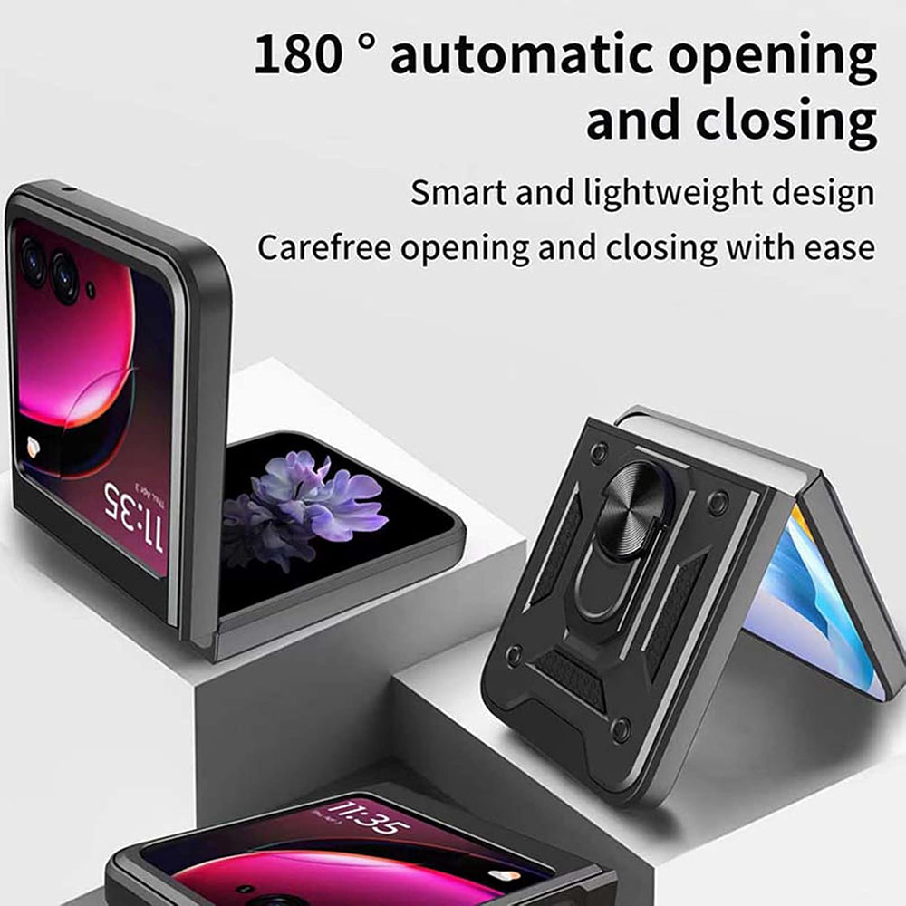 Case for Motorola Razr 50 Ultra, Techsuit, CamShield, Black