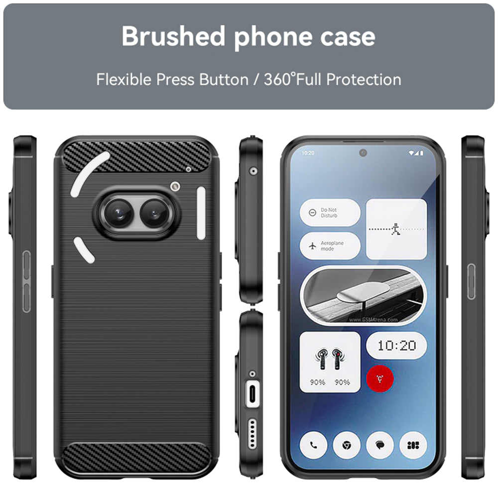 Case for Nothing Phone (2a) Plus / Phone (2a), Techsuit, Carbon, Black