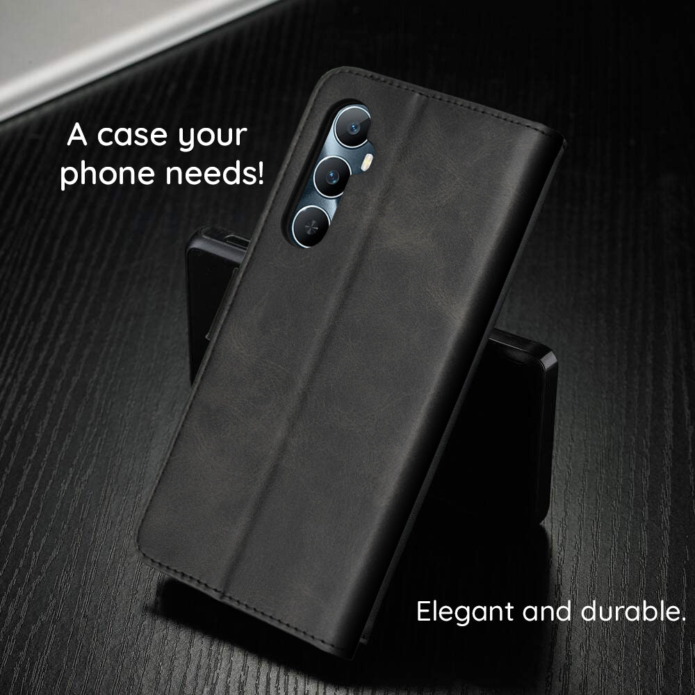 Case for OnePlus 12R, Techsuit, Diary Book, Black