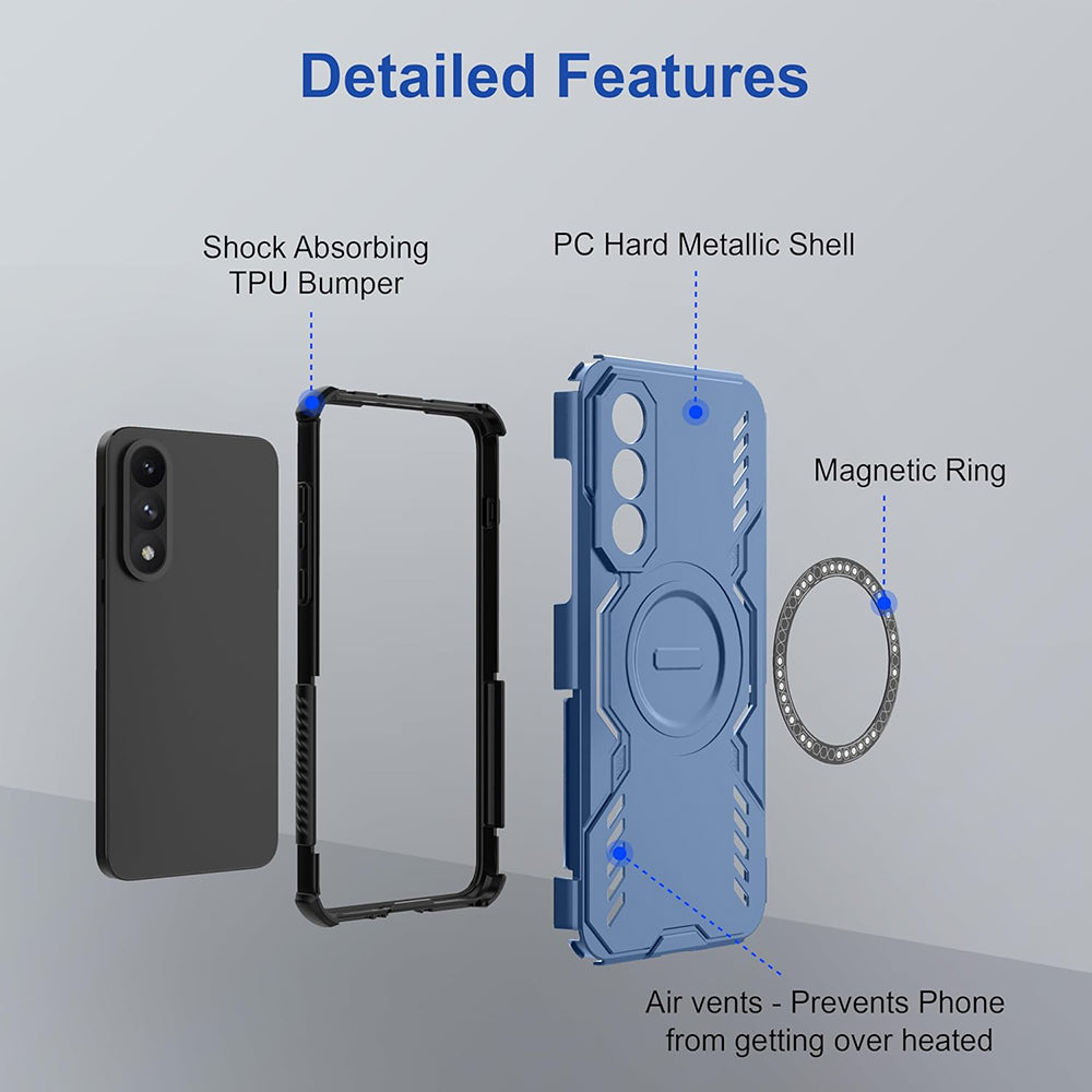 MagSafe Case for OnePlus Nord 5, Techsuit, ArmorMag, Blue