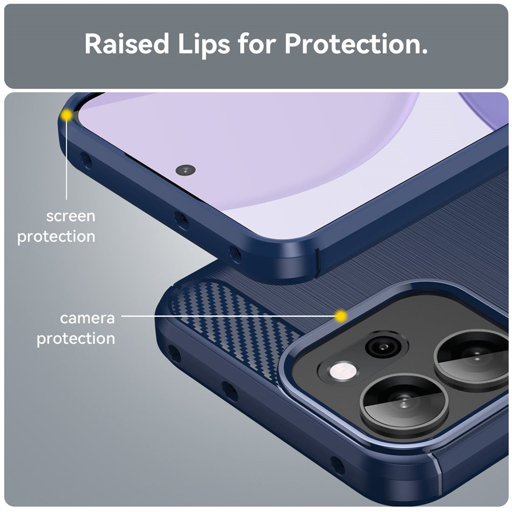 Case for Oppo Reno14 FS 5G / Reno14 F, Techsuit, Carbon, Blue