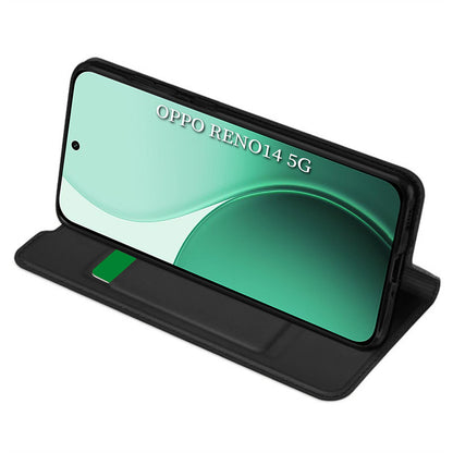 Case for Oppo Reno14, Techsuit, Magskin Book, Black