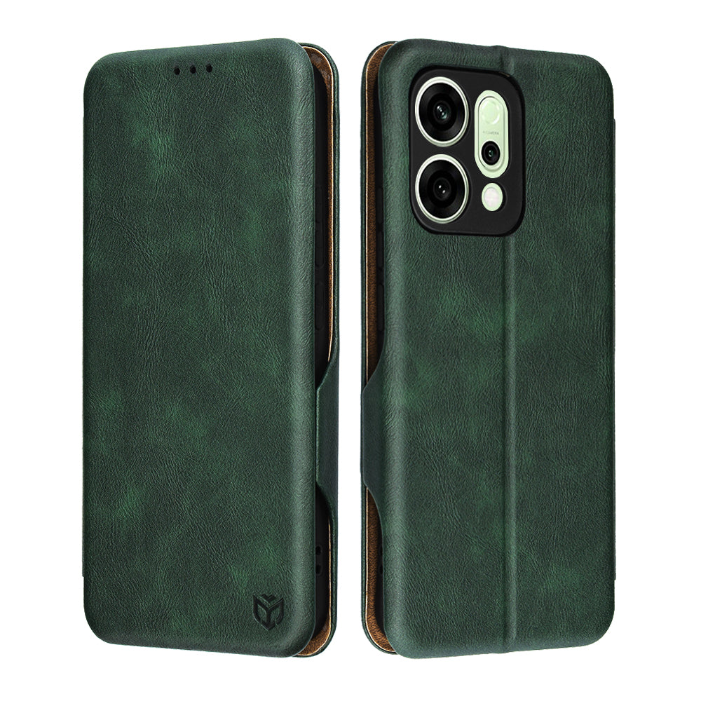 Case for Oppo Reno14, Techsuit, Safe Wallet Plus, Green