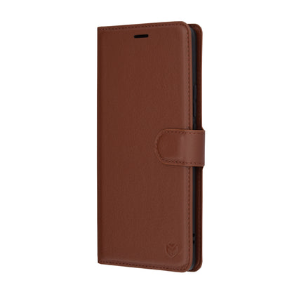 Case for Realme GT 6T / GT 6, Techsuit, Leather Folio, Brown
