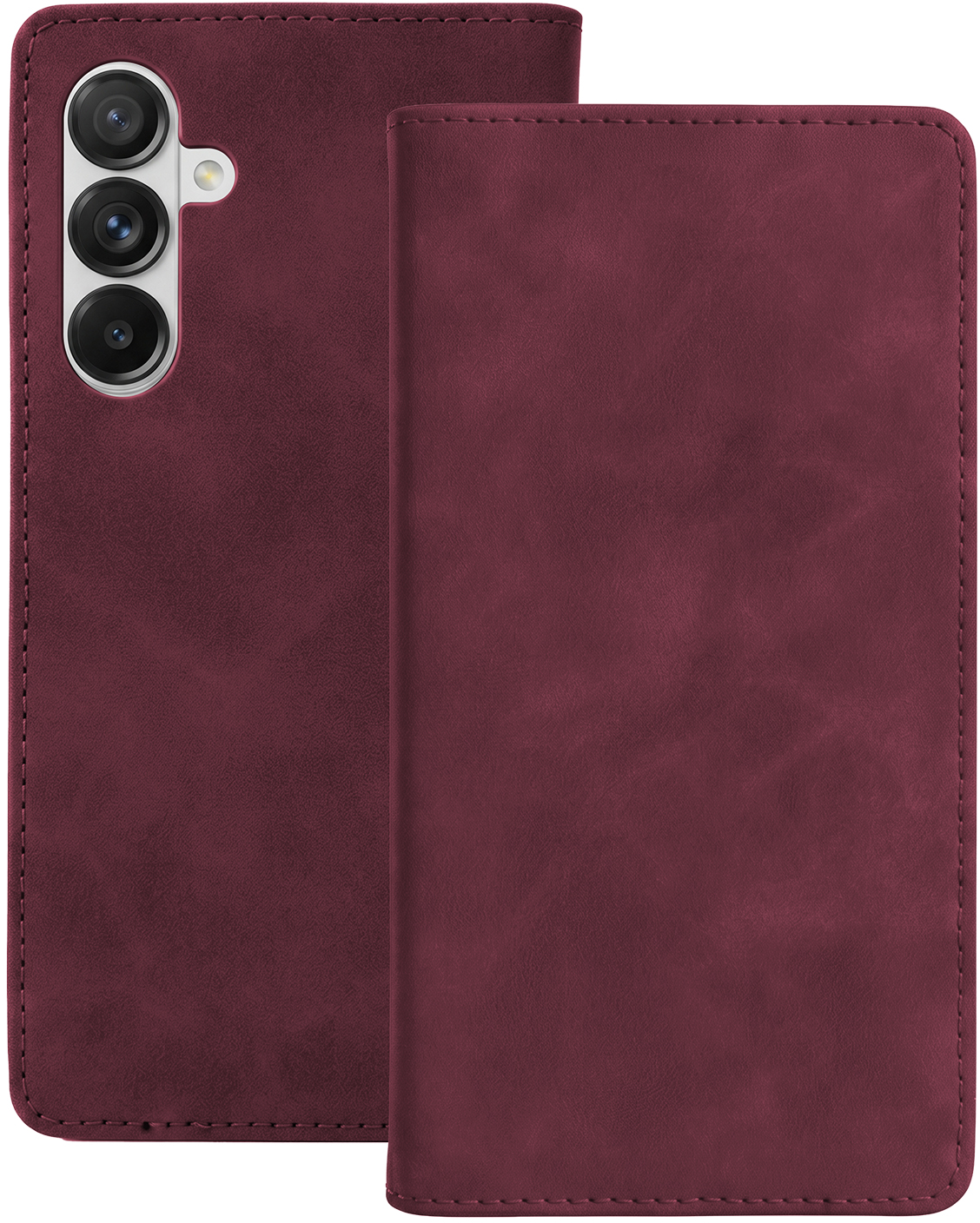 Case for Samsung Galaxy A18 5G A186 / A17 4G A175 / A17 5G A176 / A26 A266, OEM, Smart Suede, Burgundy