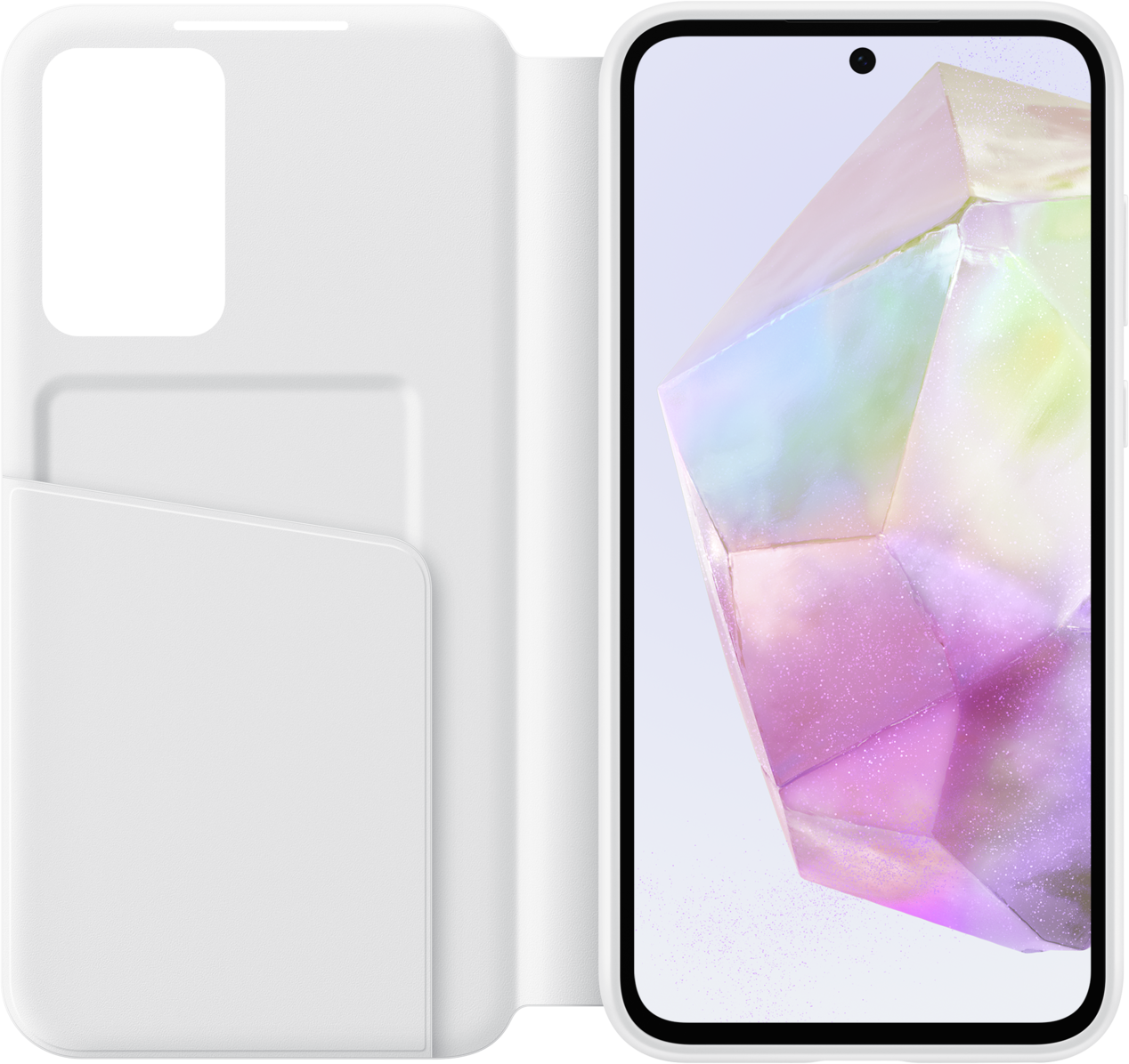 Case for Samsung Galaxy A35 5G A356, S-View Wallet, White EF-ZA356CWEGWW