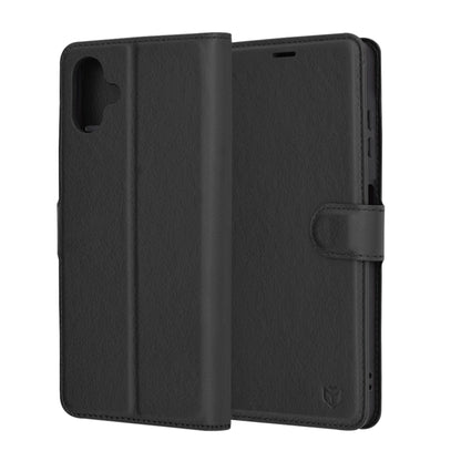 Case for Samsung Galaxy A06 A065, Techsuit, Leather Folio, Black