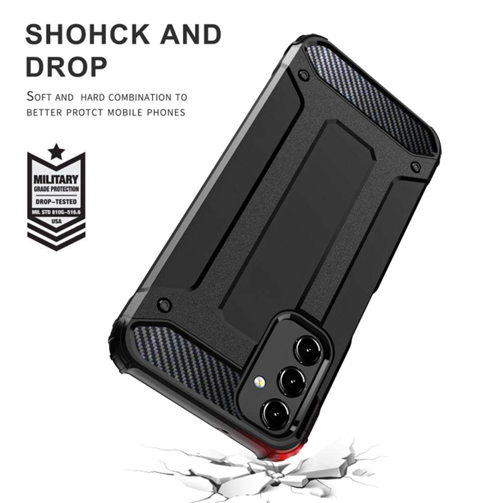Case for Samsung Galaxy A15 5G A156 / A15 A155, Techsuit, Hybrid Armor, Black