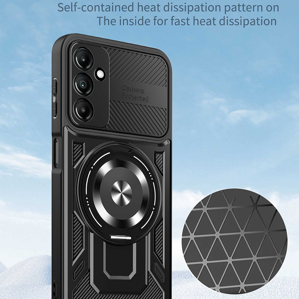 Case for Samsung Galaxy A16 5G A166 / A16 4G A165, Techsuit, RuggedCam, Black
