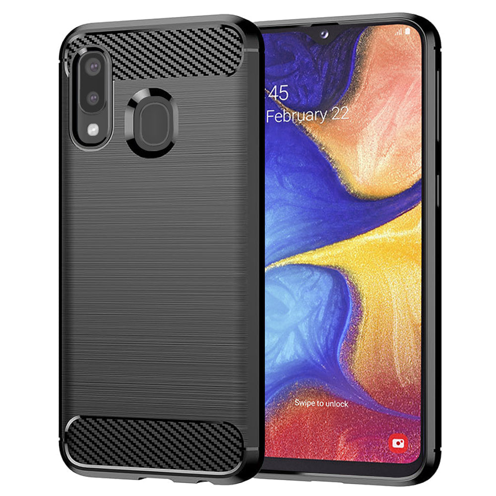 Case for Samsung Galaxy A20e A202, Techsuit, Carbon, Black