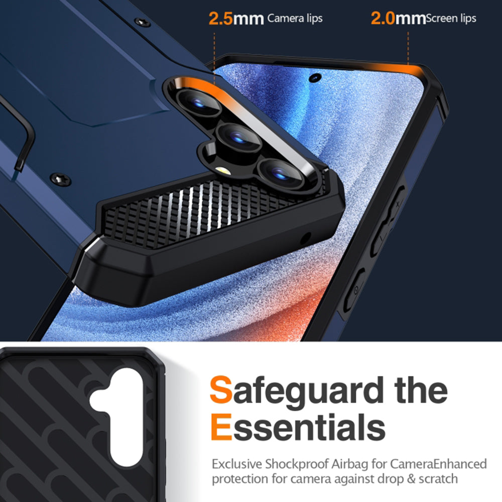 Case for Samsung Galaxy A54 A546, Techsuit, Hybrid Armor Kickstand, Blue