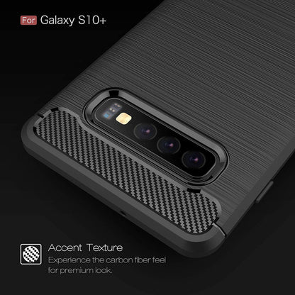 Case for Samsung Galaxy S10+ G975, Techsuit, Carbon, Black