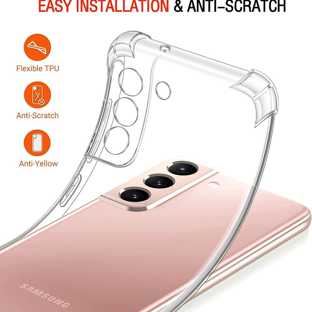 Case for Samsung Galaxy S21 FE 5G G990, Techsuit, Shockproof Clear, Transparent
