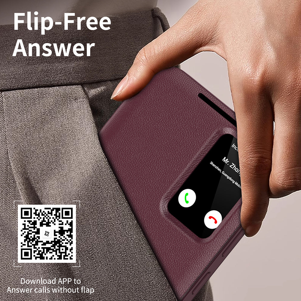 Case for Samsung Galaxy S22 5G S901, Techsuit, SmartView, Burgundy