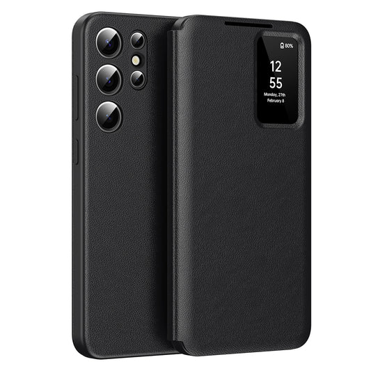 Case for Samsung Galaxy S22 Ultra 5G S908, Techsuit, SmartView, Black