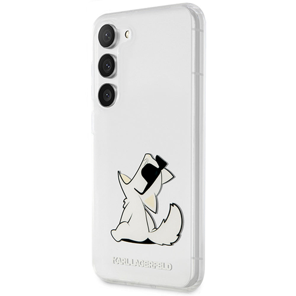 Case for Samsung Galaxy S23+ S916, Karl Lagerfeld, Choupette Eat, Transparent