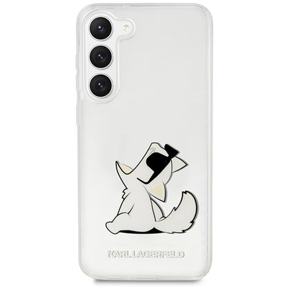 Case for Samsung Galaxy S23+ S916, Karl Lagerfeld, Choupette Eat, Transparent
