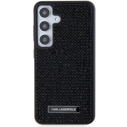 Case for Samsung Galaxy S24+ S926, Karl Lagerfeld, Rhinestone Metal Plate, Black