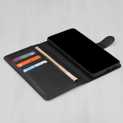 Case for Samsung Galaxy S24 S921, Techsuit, Leather Folio, Black