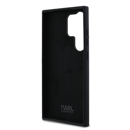 Case for Samsung Galaxy S24 Ultra S928, Karl Lagerfeld, Ikonik Karl Silicone, Black
