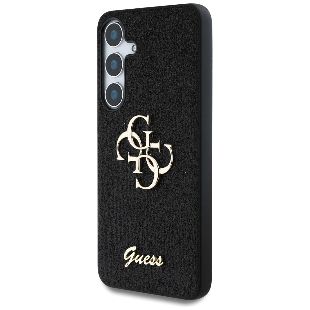 Case for Samsung Galaxy S25+ S936, Guess, Glitter Big 4G Script, Black