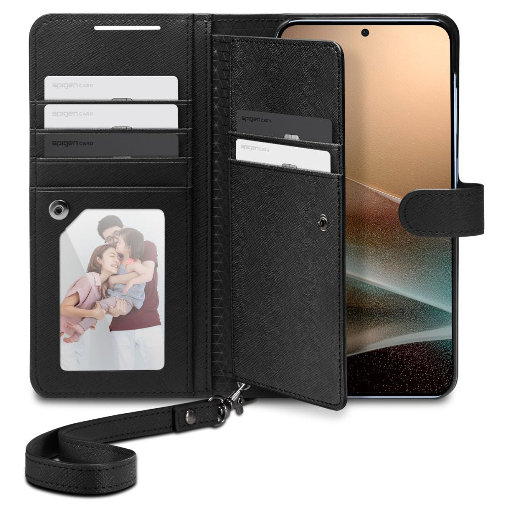 Case for Samsung Galaxy S25+ S936, Spigen, Wallet S, Black ACS09125