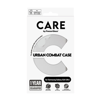 Case for Samsung Galaxy S25 S931, PanzerGlass, Urban Combat Care, Transparent