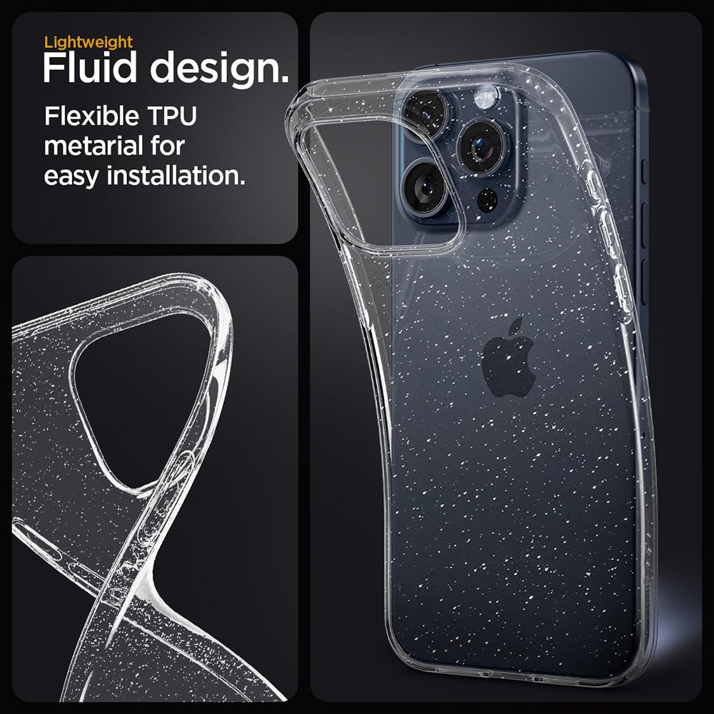 Case for Samsung Galaxy S25 S931, Techsuit, SparkleSkin, Transparent