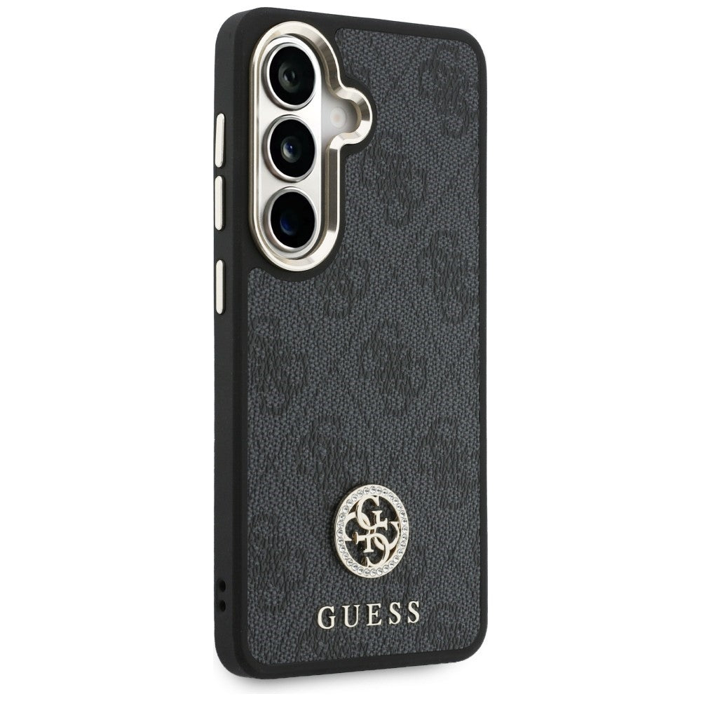 Case for Samsung Galaxy S26 S942, GUESS, 4G Big Rhinestone Triangle Strap, Black