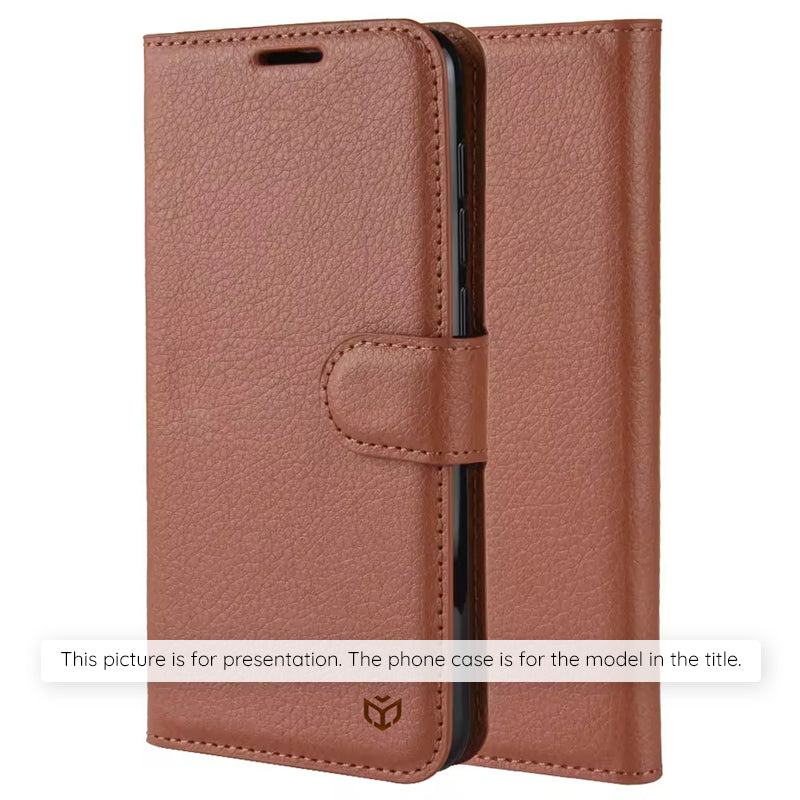 Case for Samsung Galaxy S26 S942, Techsuit, Leather Folio, Brown