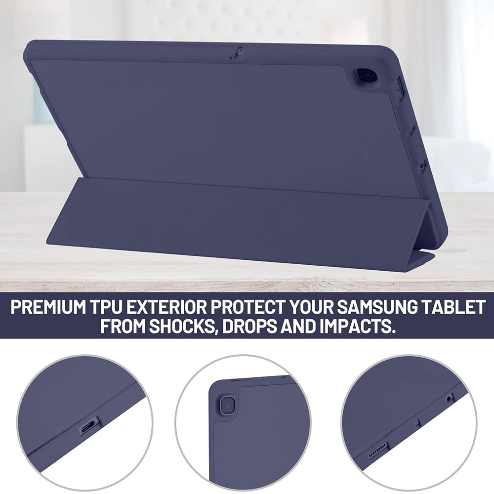 Case for Samsung Galaxy Tab S6 Lite (2024) / Tab S6 Lite (2022) / Tab S6 Lite (2020), Techsuit, Flex Trifold, Navy Blue